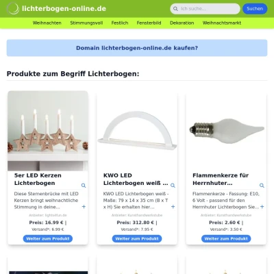 Screenshot lichterbogen-online.de