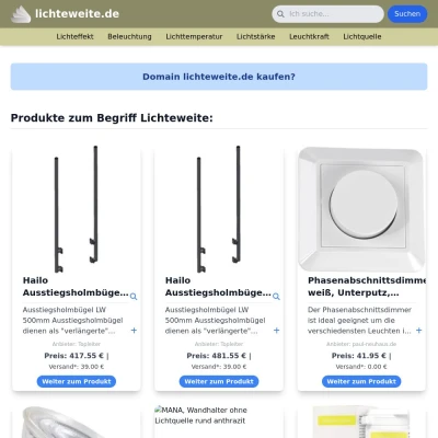 Screenshot lichteweite.de