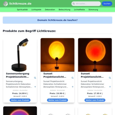 Screenshot lichtkreuze.de