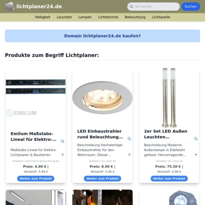 Screenshot lichtplaner24.de