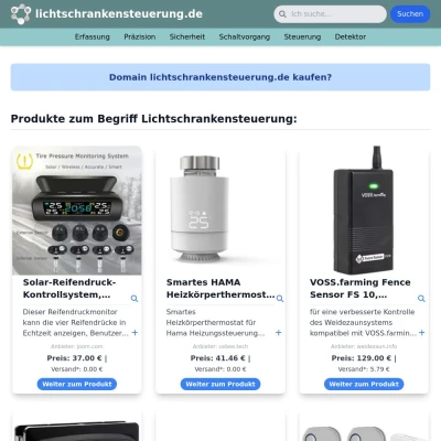 Screenshot lichtschrankensteuerung.de