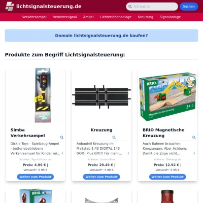 Screenshot lichtsignalsteuerung.de