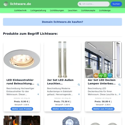Screenshot lichtware.de