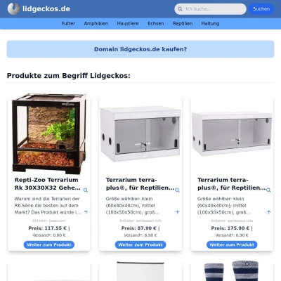 Screenshot lidgeckos.de