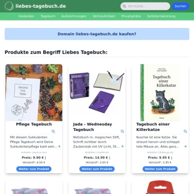 Screenshot liebes-tagebuch.de