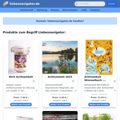 Screenshot liebesnavigator.de