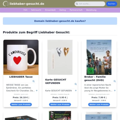 Screenshot liebhaber-gesucht.de