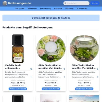 Screenshot liebkosungen.de