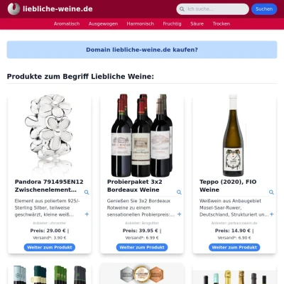 Screenshot liebliche-weine.de