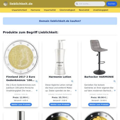 Screenshot lieblichkeit.de