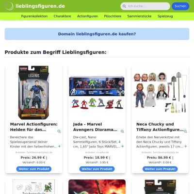 Screenshot lieblingsfiguren.de