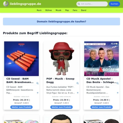 Screenshot lieblingsgruppe.de