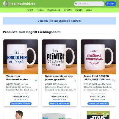 Screenshot lieblingsheld.de