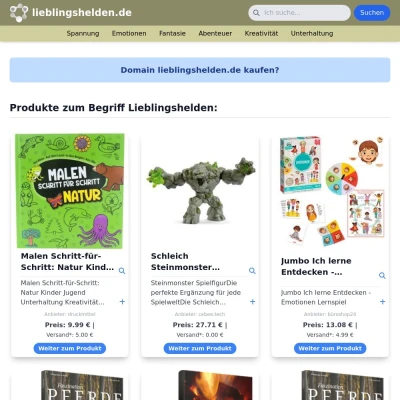 Screenshot lieblingshelden.de