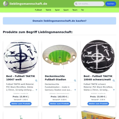 Screenshot lieblingsmannschaft.de