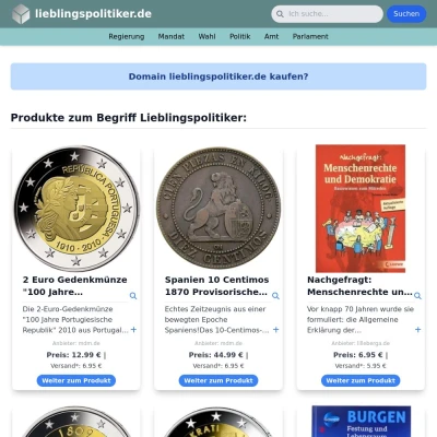 Screenshot lieblingspolitiker.de