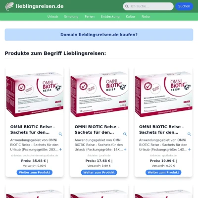 Screenshot lieblingsreisen.de
