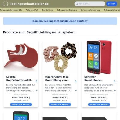Screenshot lieblingsschauspieler.de