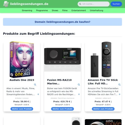 Screenshot lieblingssendungen.de