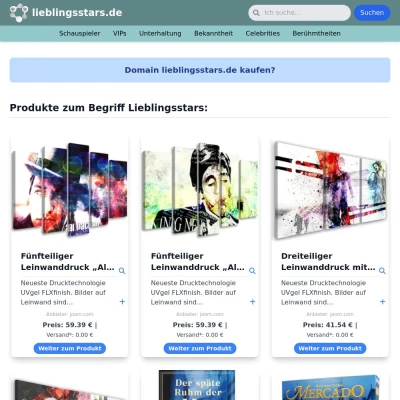 Screenshot lieblingsstars.de