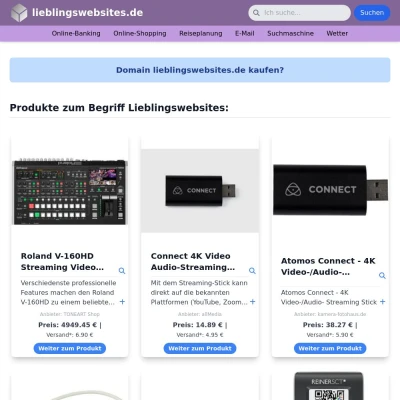 Screenshot lieblingswebsites.de