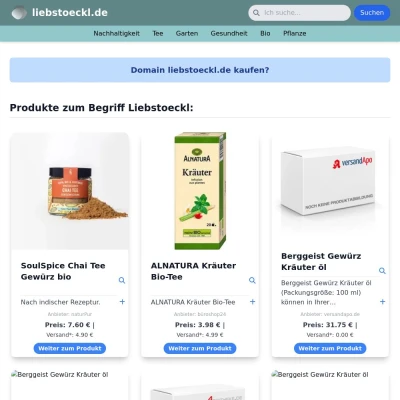 Screenshot liebstoeckl.de