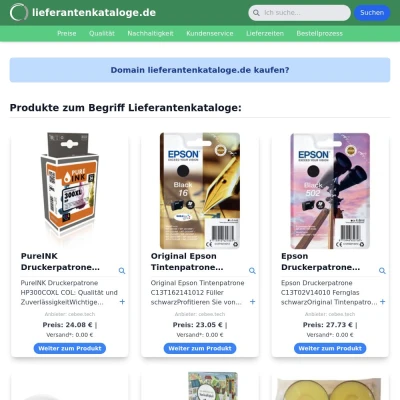 Screenshot lieferantenkataloge.de