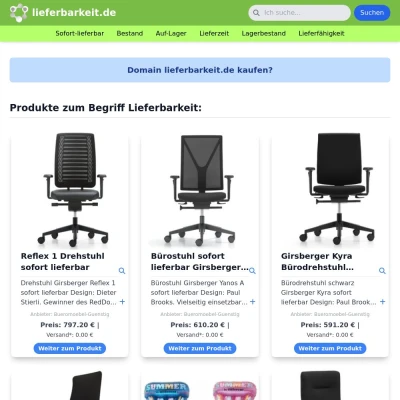 Screenshot lieferbarkeit.de