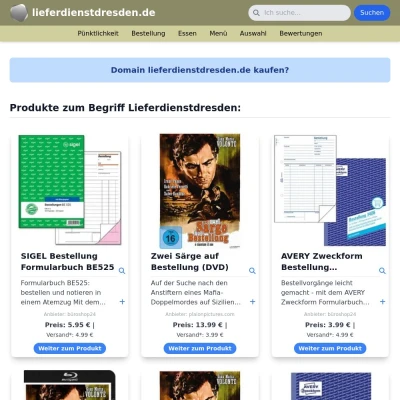 Screenshot lieferdienstdresden.de