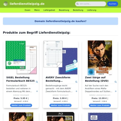 Screenshot lieferdienstleipzig.de