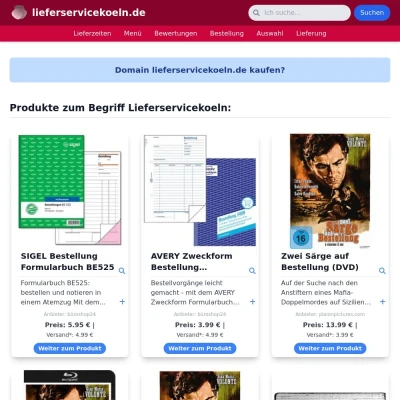 Screenshot lieferservicekoeln.de