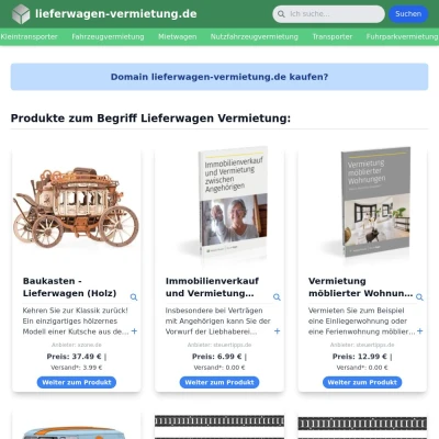 Screenshot lieferwagen-vermietung.de