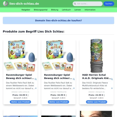 Screenshot lies-dich-schlau.de