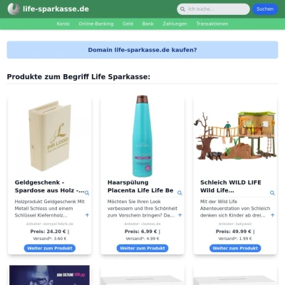 Screenshot life-sparkasse.de