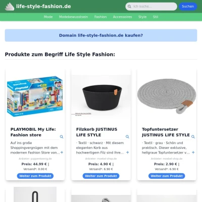 Screenshot life-style-fashion.de