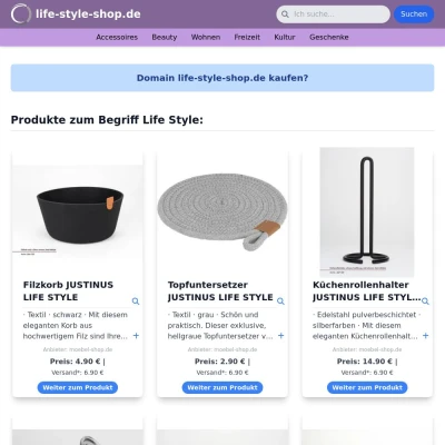 Screenshot life-style-shop.de