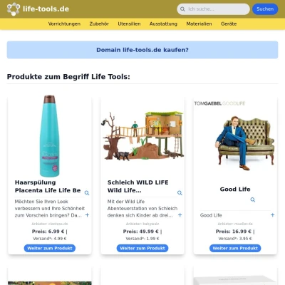 Screenshot life-tools.de