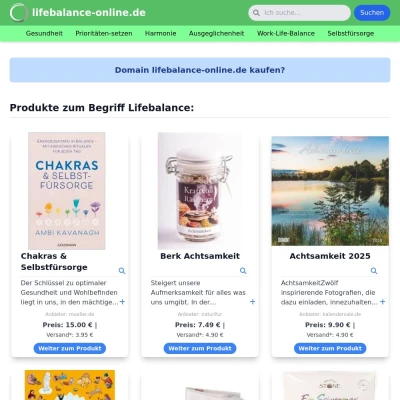 Screenshot lifebalance-online.de