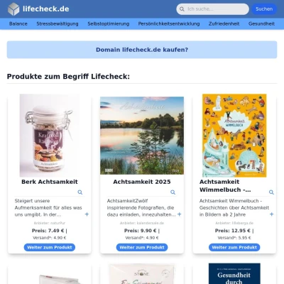 Screenshot lifecheck.de