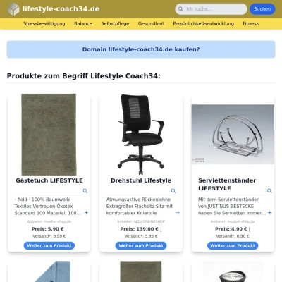 Screenshot lifestyle-coach34.de