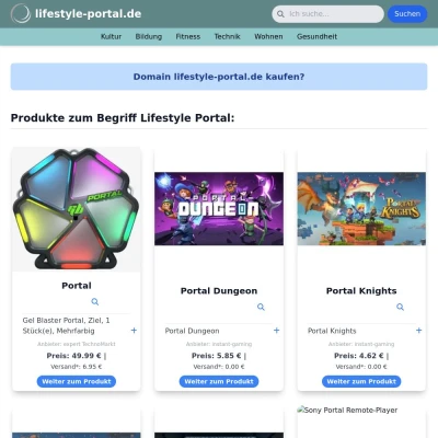 Screenshot lifestyle-portal.de