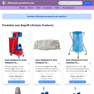 Screenshot lifestyle-products.de