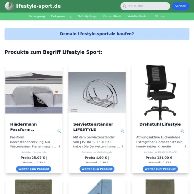 Screenshot lifestyle-sport.de