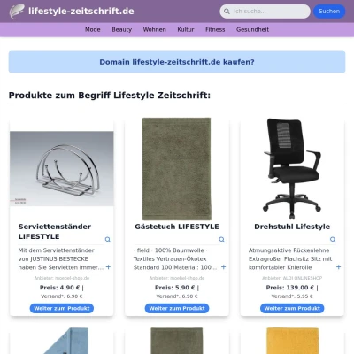 Screenshot lifestyle-zeitschrift.de