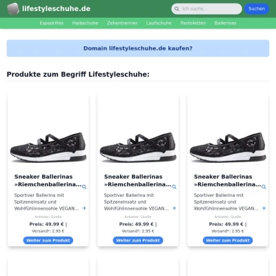 Screenshot lifestyleschuhe.de