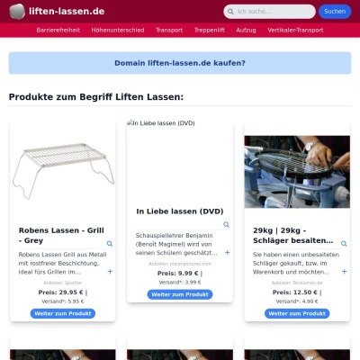 Screenshot liften-lassen.de