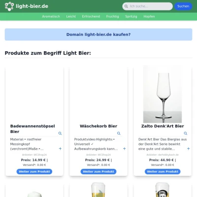 Screenshot light-bier.de