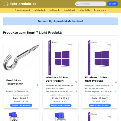Screenshot light-produkt.de