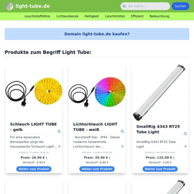 Screenshot light-tube.de