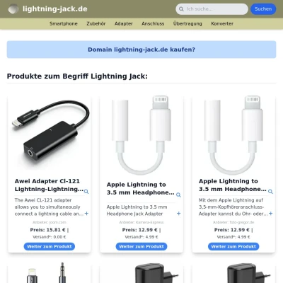 Screenshot lightning-jack.de